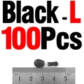 Black 100Pcs  L