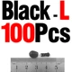 Black 100Pcs  L