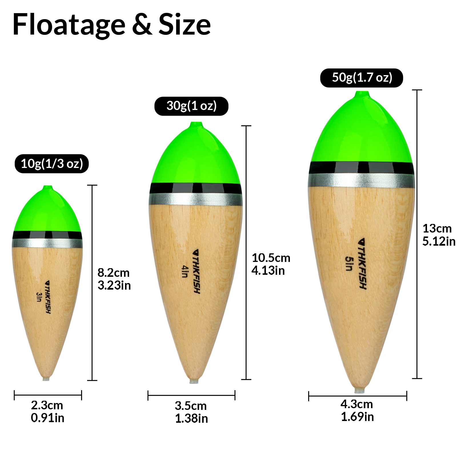 THKFISH 4 Uds 5in flotadores de pesca Bobber antideslizante para Crappie Bass 3in 4in tubo de deriva pesca de madera Bobbers deslizantes boyas pesca de carpa - imagen 3