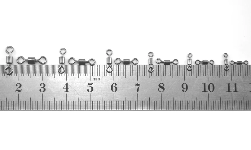MNFT 50PCS12.5mm-8mm rodamiento de bolas pesca giratorio anillos sólidos conectores inoxidable anticorrosión accesorio de aparejos 6 # -14 # - imagen 4