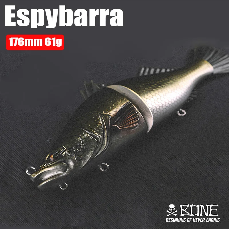 Bone Espybarra – Swimbait articulado flotante de cola intercambiable