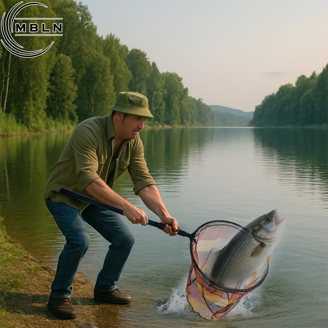 Red de pesca plegable en aleación de aluminio – bolsa reforzada