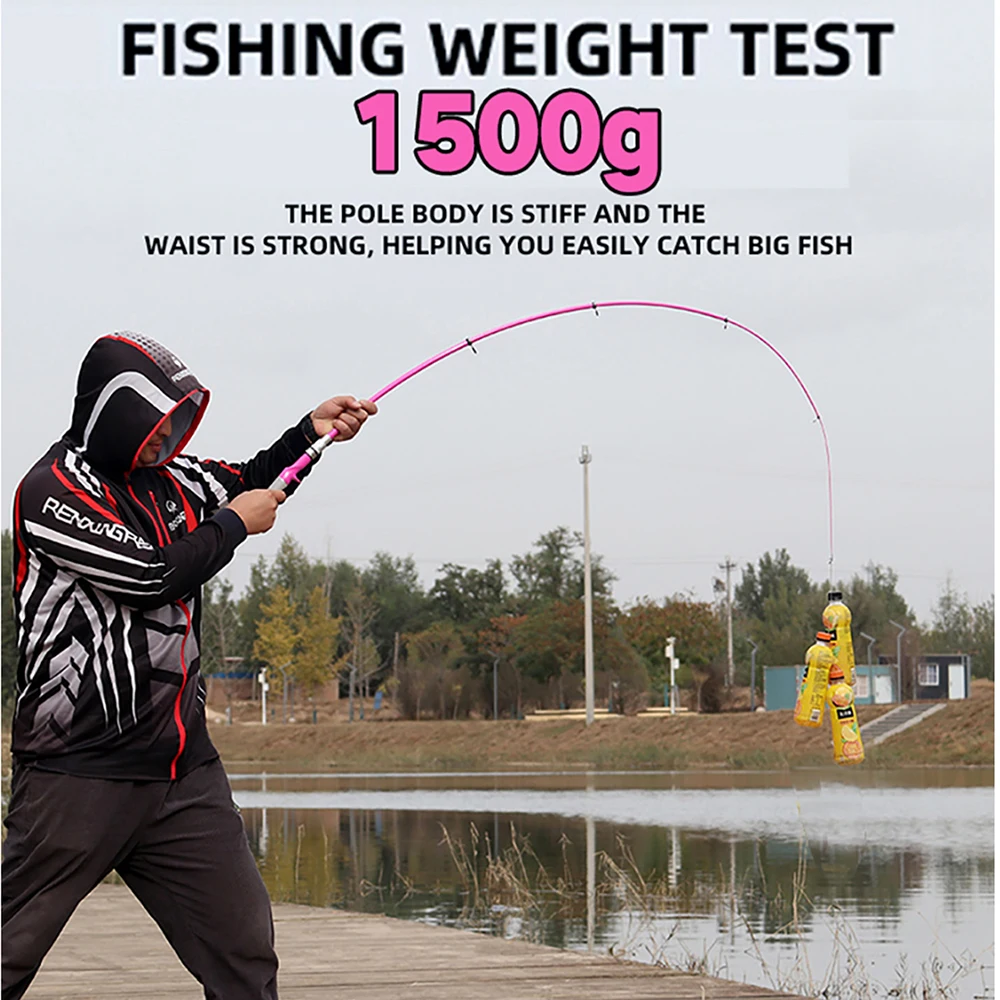 Caña telescópica GHOTDA para pesca en mar/río, 5/6/7/7 secciones, suave y duradera, 1,5 m, 1,8 m, 2,1 m, 2,4 m, fundición en agua salada, ultraligera - imagen 4