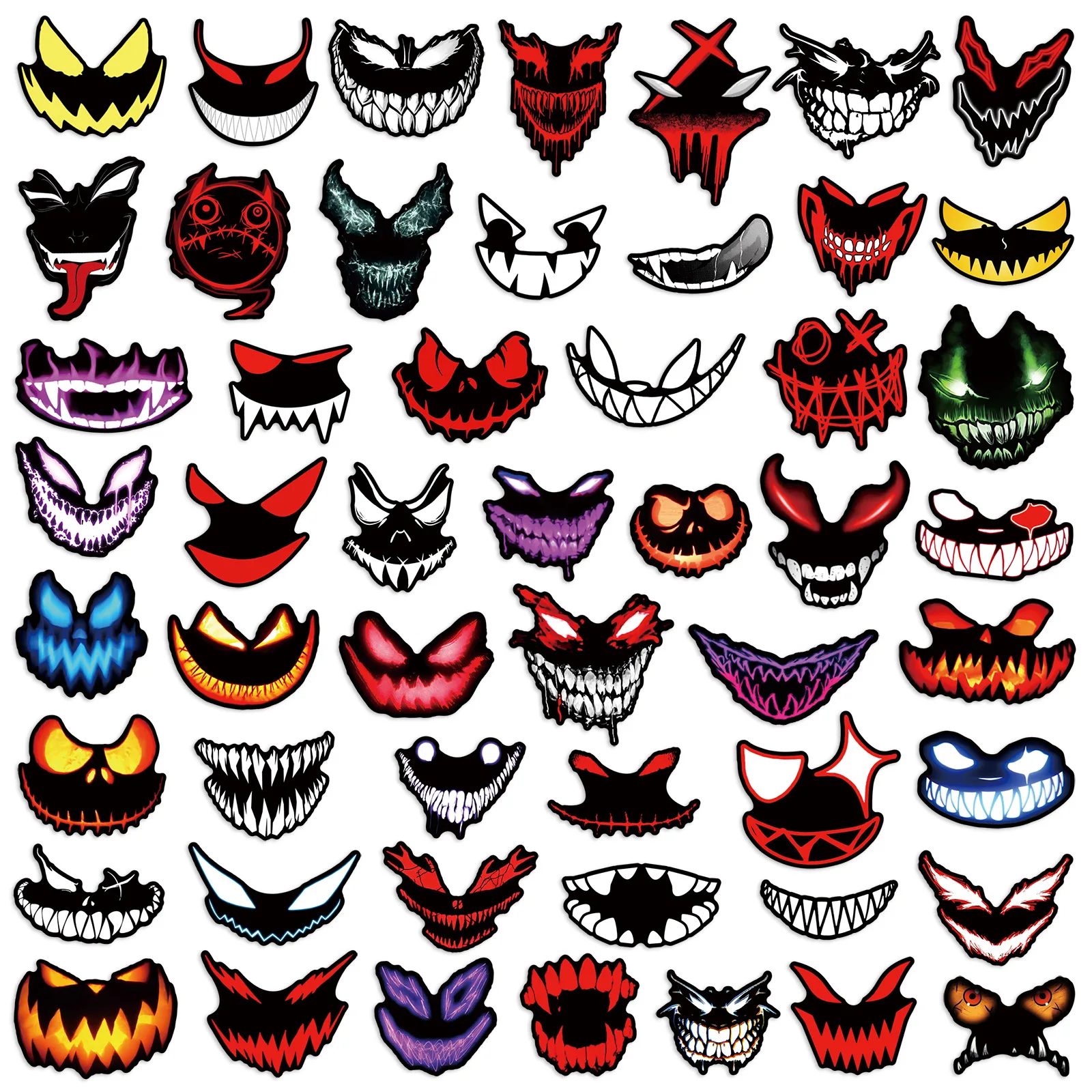 50 Uds. De pegatinas de grafiti geniales con mueca de terror, teléfono, guitarra, portátil, maleta, botellas de agua, pegatina impermeable, juguetes para niños - imagen 3