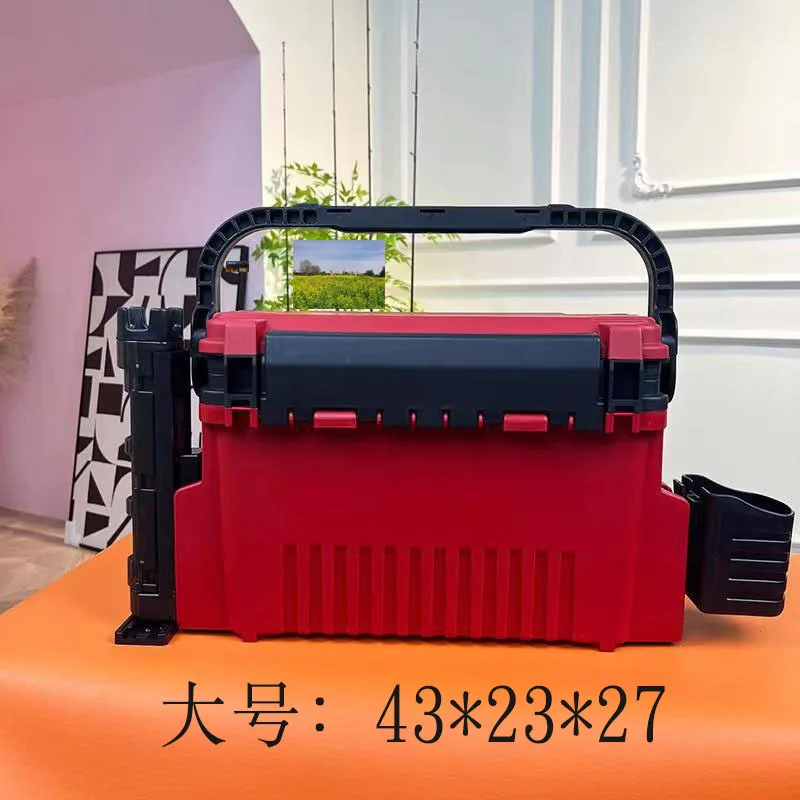 Caja de aparejos de pesca, caja de herramientas de pesca grande, multifunción, ABS, caña gruesa, almacenamiento de señuelos, productos marinos - imagen 2