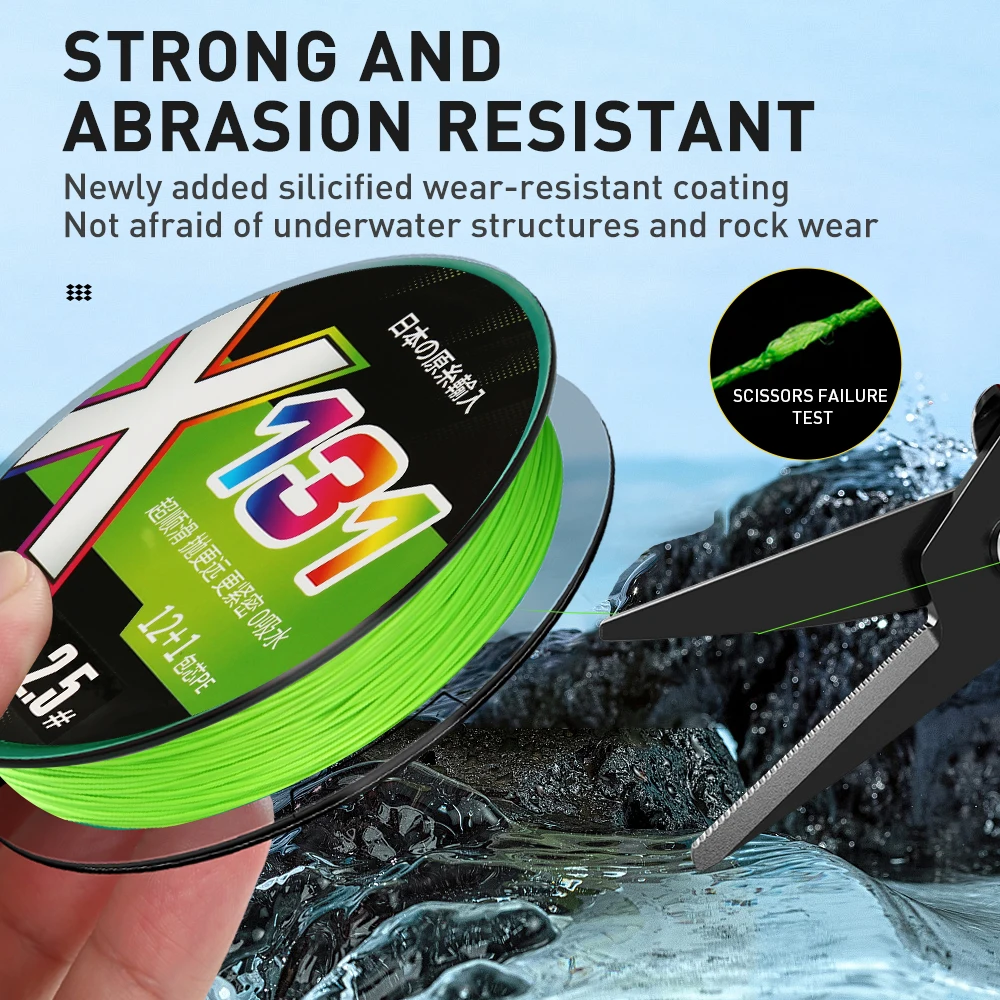 ZUKIBO 2024 nuevo Original 131 sedal súper resistente a la abrasión X13 multifilamento trenzado PE sedal de pesca de mar 13 hebras pesca - imagen 5