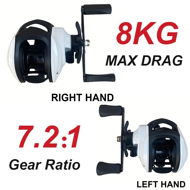 Carrete de pesca Baitcasting Jigging de agua salada 18 + 1 sistema de rodamiento marco de Metal ultraligero perfecto para barco de mar/señuelo aparejos de pesca - imagen 5