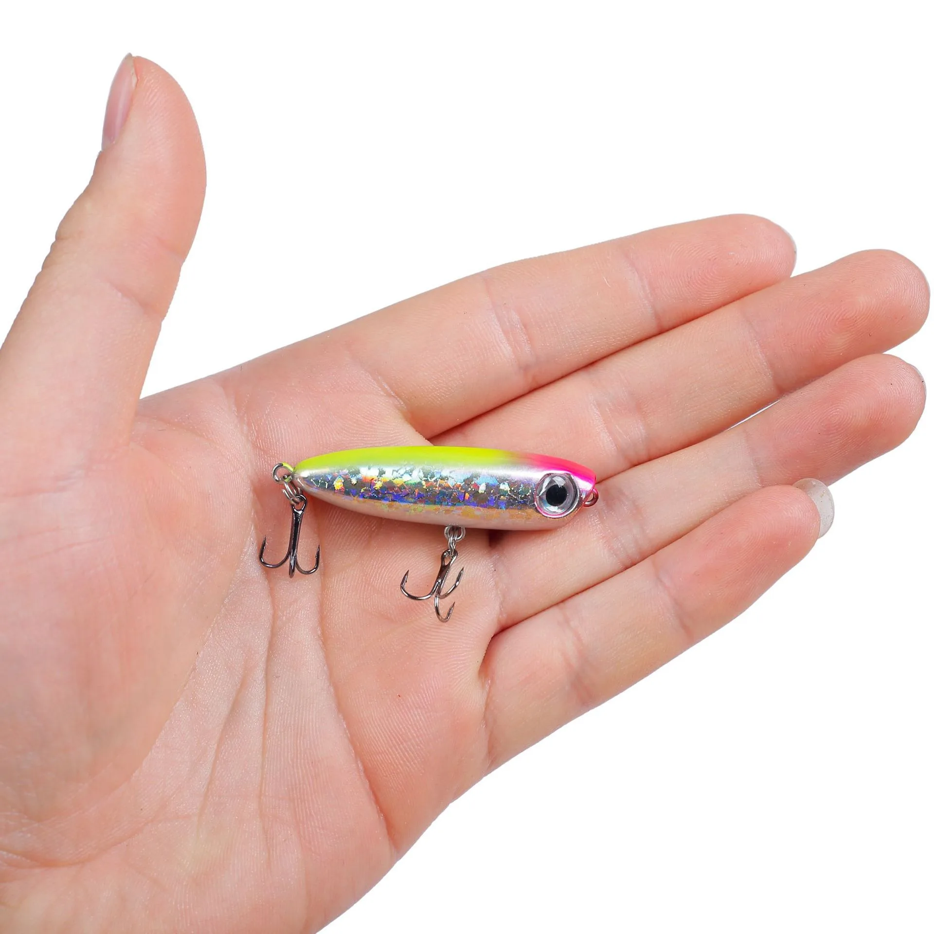 Señuelo de pesca flotante Popper, Wobblers, 4,5 cm, 3,3g, cebo duro de plástico Artificial, aparejos de pesca de lubina de alta calidad, 1 ud. - imagen 3