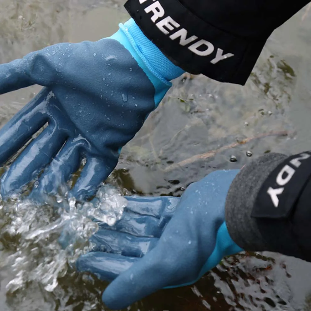 Guantes de pesca de invierno para hombre, guantes de ciclismo con dedos completos, impermeables, térmicos, pantalla táctil, a prueba de viento, para senderismo, esquí, bicicleta, motocicleta - imagen 2
