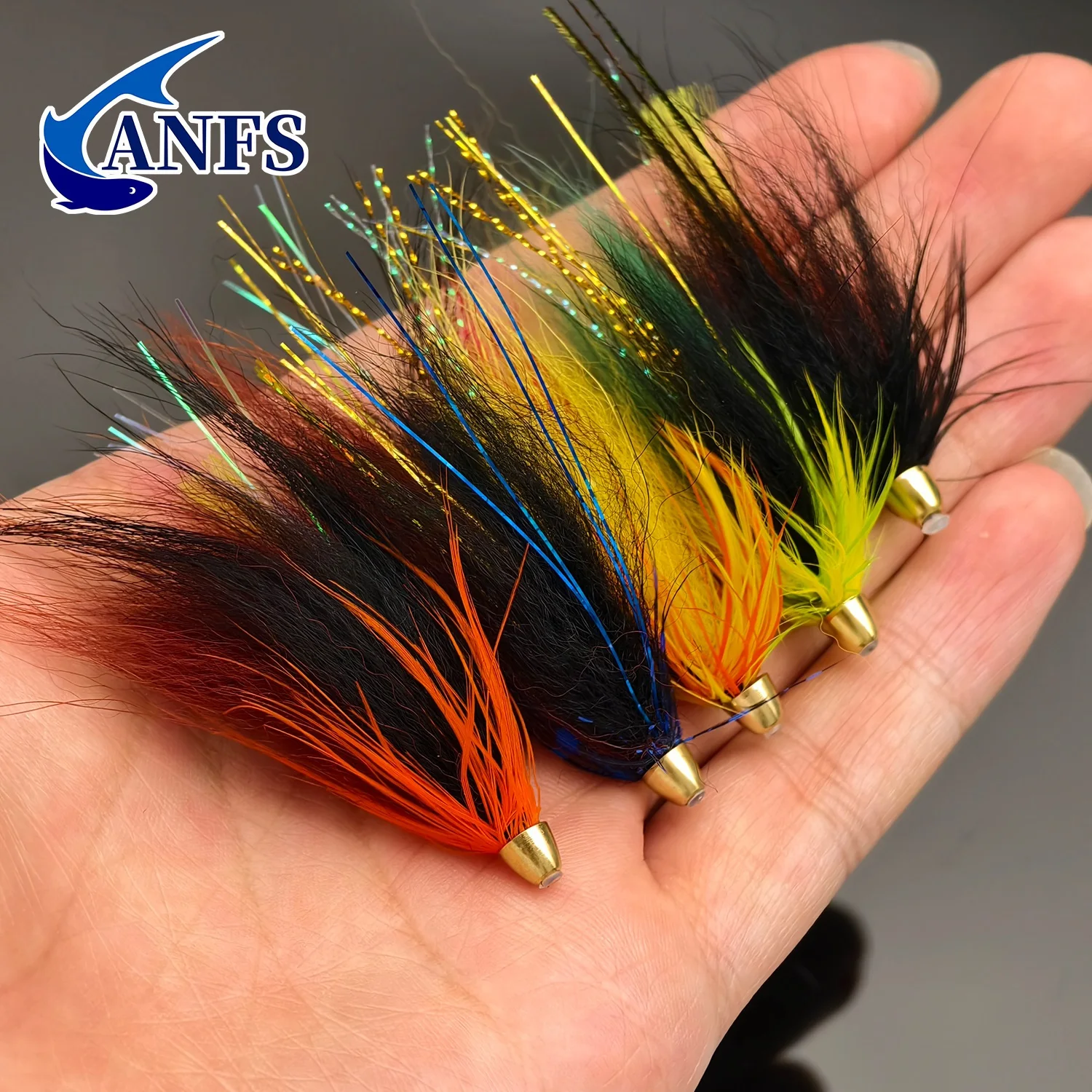 ANFS Moscas ahogadas conehead – Cabeza cobre para salmón y trucha - imagen 2