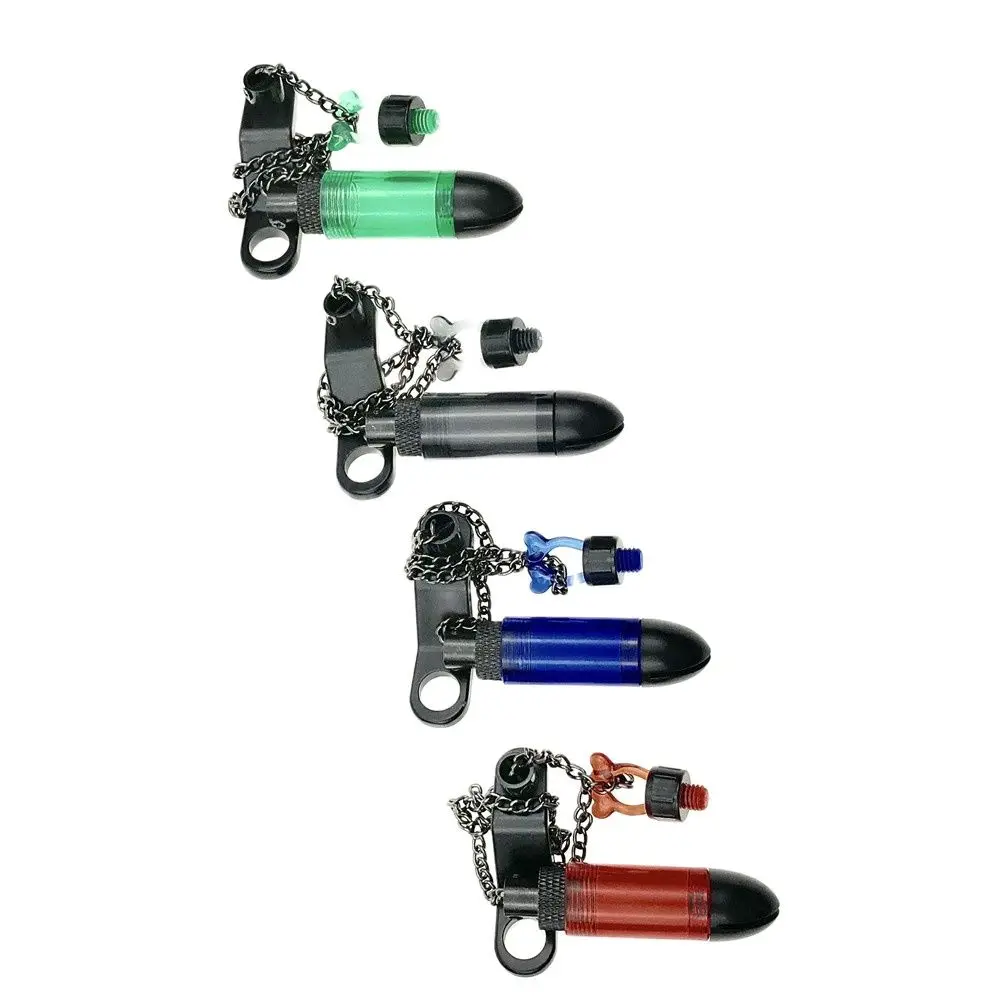 Colgador de alarma de mordedura de pesca de carpa, indicador iluminado LED, osciladores de cadena, herramienta de pesca, bobinas, 4 colores, 2 cabezales - imagen 4