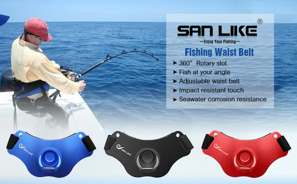 Cinturón de pesca SANLIKE con soporte de aluminio