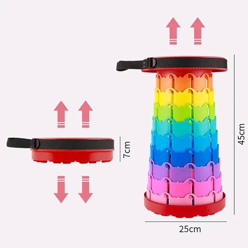 Taburete plegable portátil mejorado, taburete retráctil para acampar, adecuado para adultos, pesca al aire libre, jardinería - imagen 3