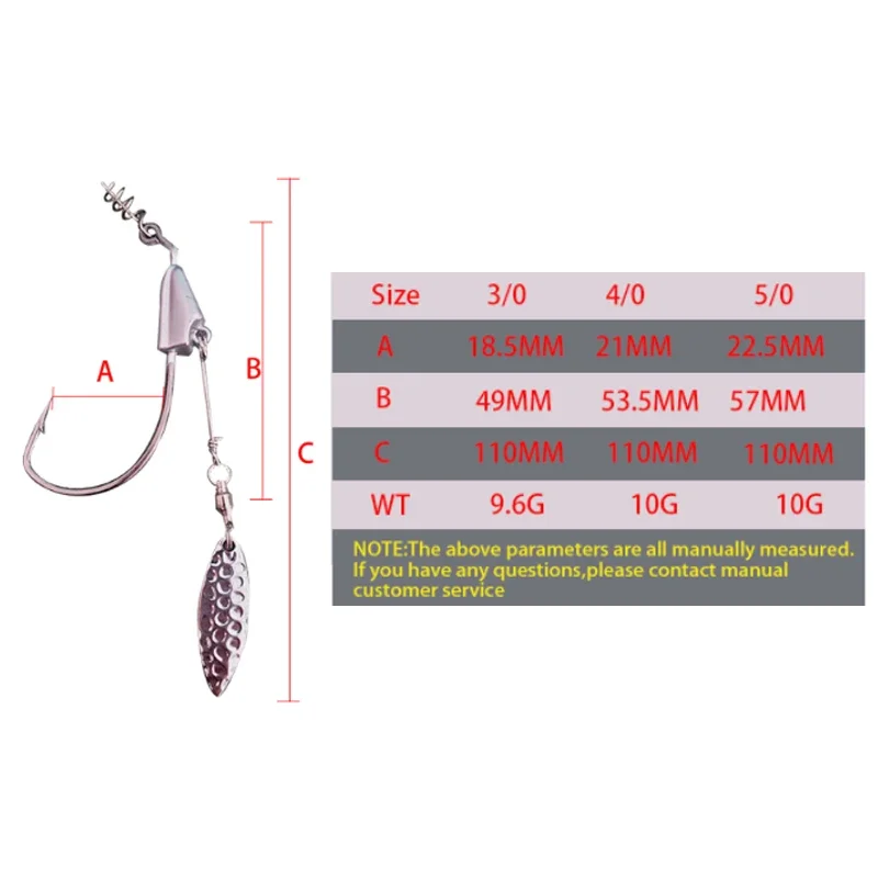 MUSTAD LD02 – Cabeza de Plantilla con Cuchara Giratoria 3/0 a 5/0 - imagen 2