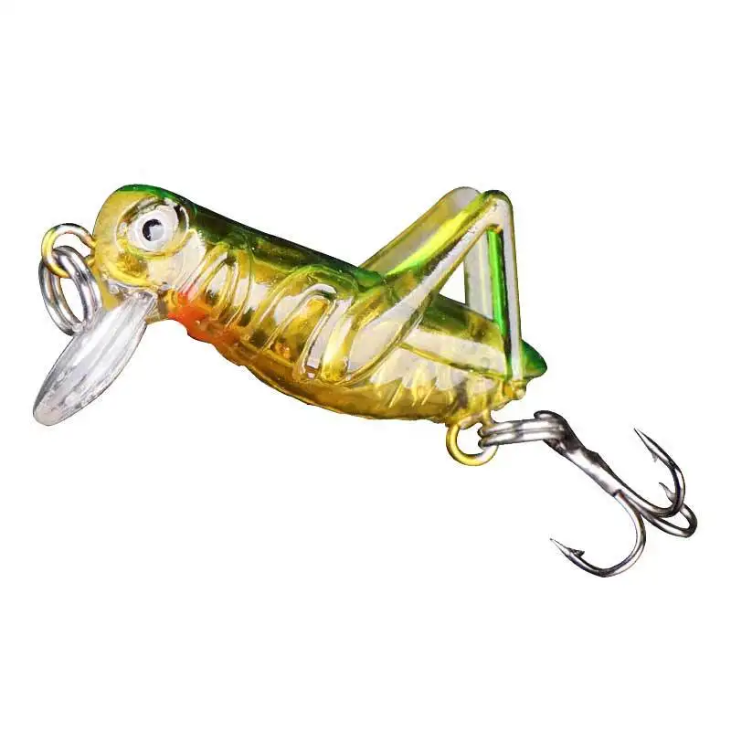 Señuelo de pesca insecto cebo duro simulación langosta pececillo señuelos 4cm 5,5 cm flotador Artificial saltamontes captura carpa 1 pieza venta - imagen 2