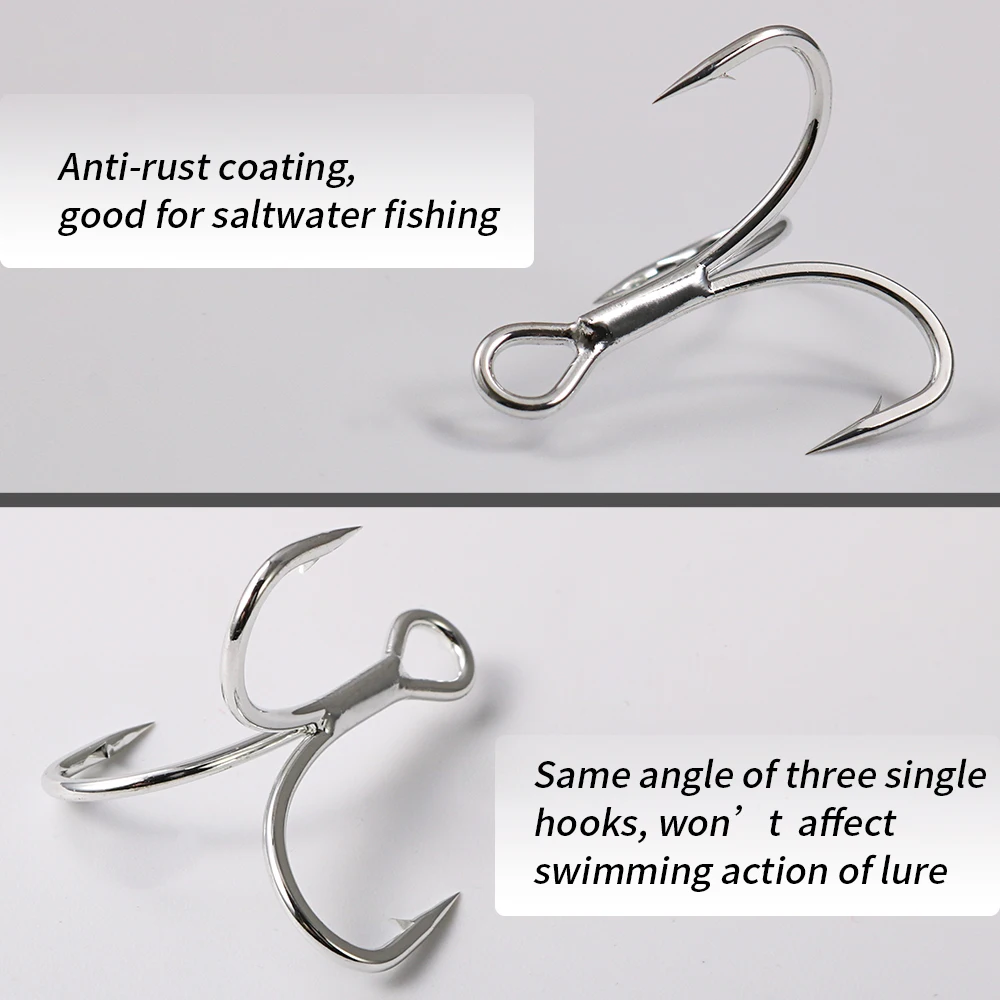 JIGGING PRO anzuelos de pesca de agua salada 3X anzuelos triples accesorios de pesca en el mar anzuelos de asistencia Jigging - imagen 4