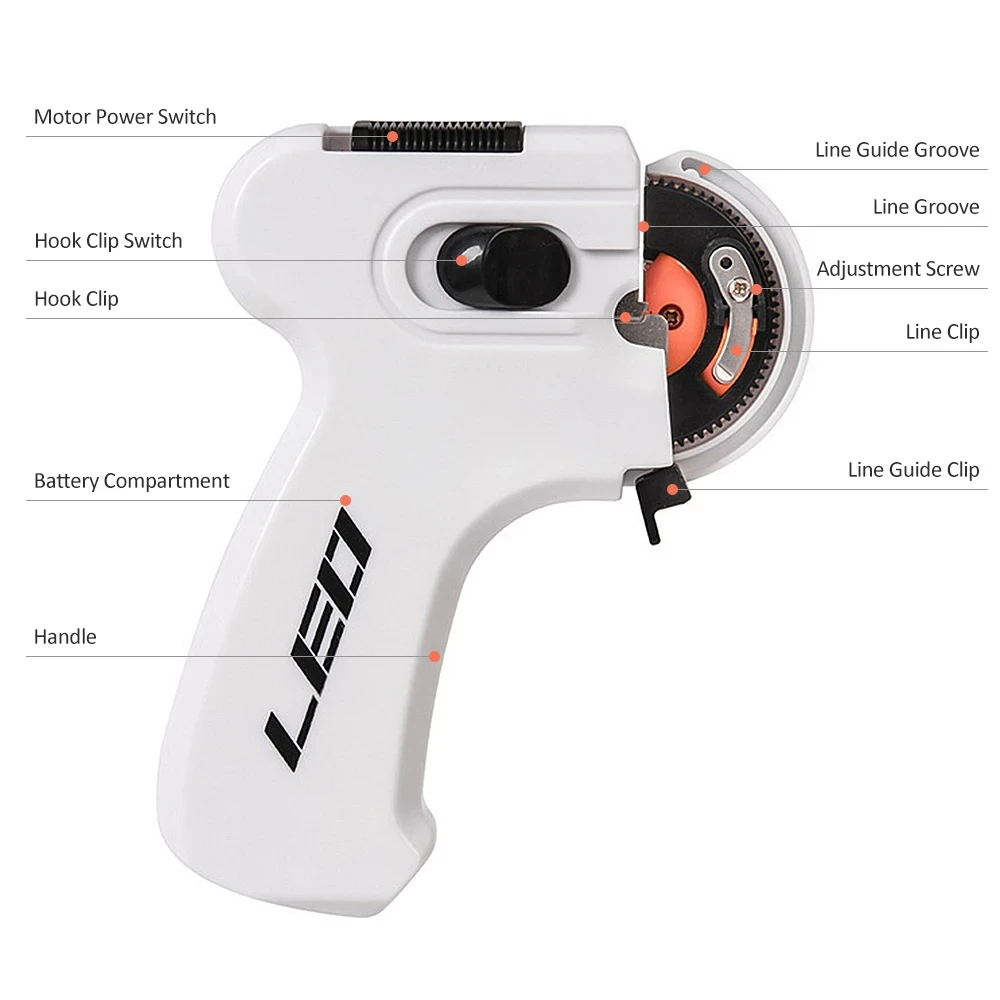 Máquina Eléctrica de capa de anzuelos de pesca, dispositivo de atado rápido de línea de anzuelos, accesorios de pesca, equipo de pesca, al aire libre - imagen 3