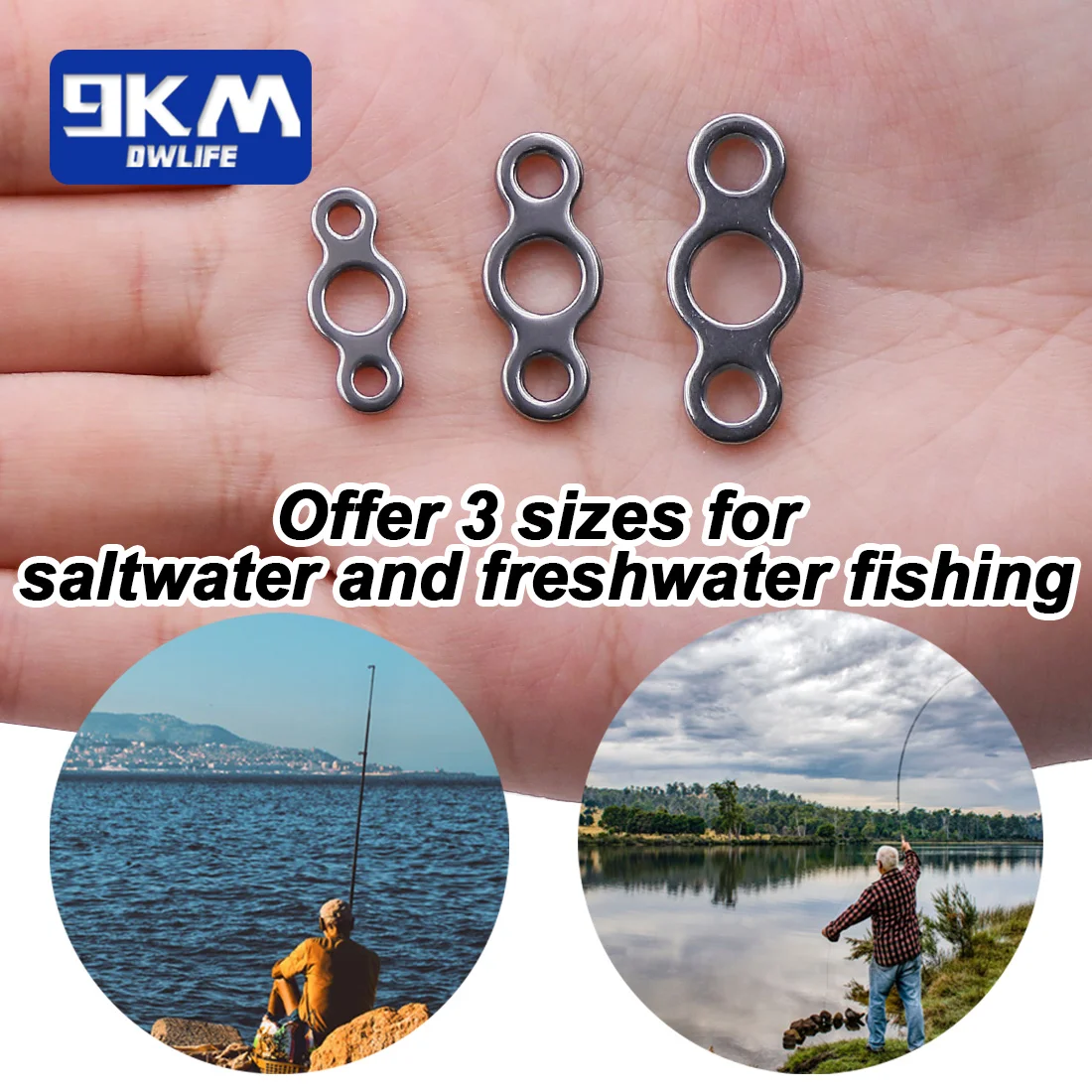 Anillos partidos acero inoxidable 9KM – Conectores para jigging - imagen 5