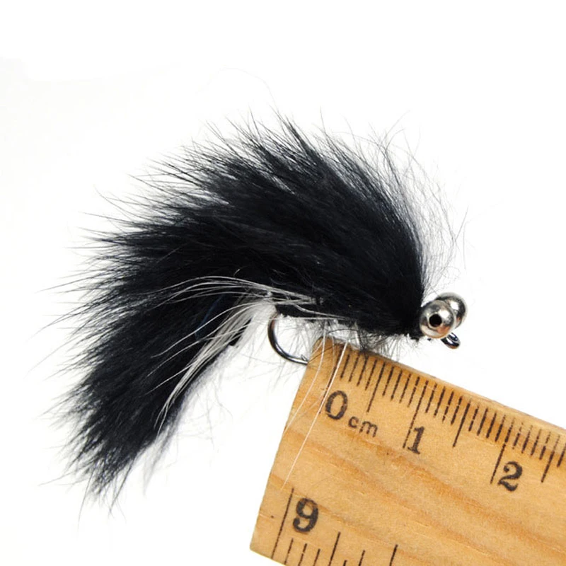 Wifreo-Serpentinas de pesca con mosca, 8 piezas, 6 #, verde/Oliva, Blanco, Negro, Dumb Bell Eye Zonker - imagen 3