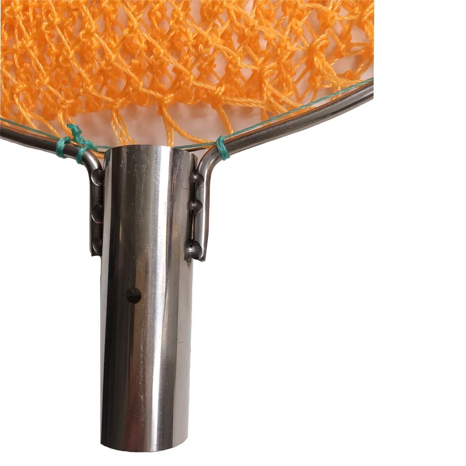 Red de aterrizaje para Fihsing, cabezal de repuesto, anillo plano de acero inoxidable sólido, profundidad de luz, red de nailon fuerte, accesorio de pesca de 25cm-40cm - imagen 5