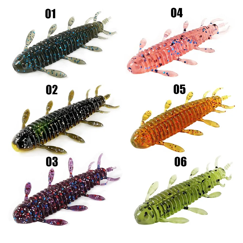 SUNMILE-señuelo de plástico suave para pesca de lubina, cebo Artificial de gusano, sábalo de silicona, 4,5 cm, 2,1g - imagen 2