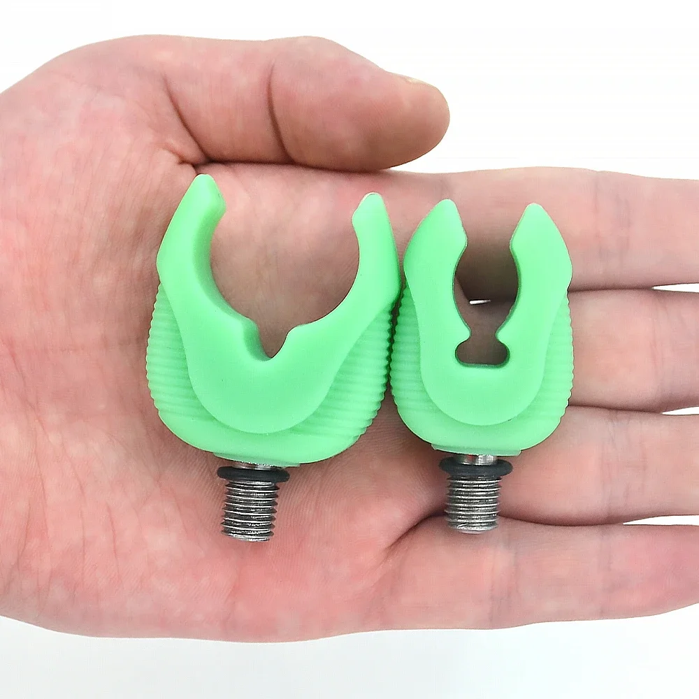 Soportes para glúteos de goma fluorescentes, varilla de descanso para cápsulas, cabezales de descanso, soportes para carpa, empuñaduras para glúteos, 2 uds. - imagen 4