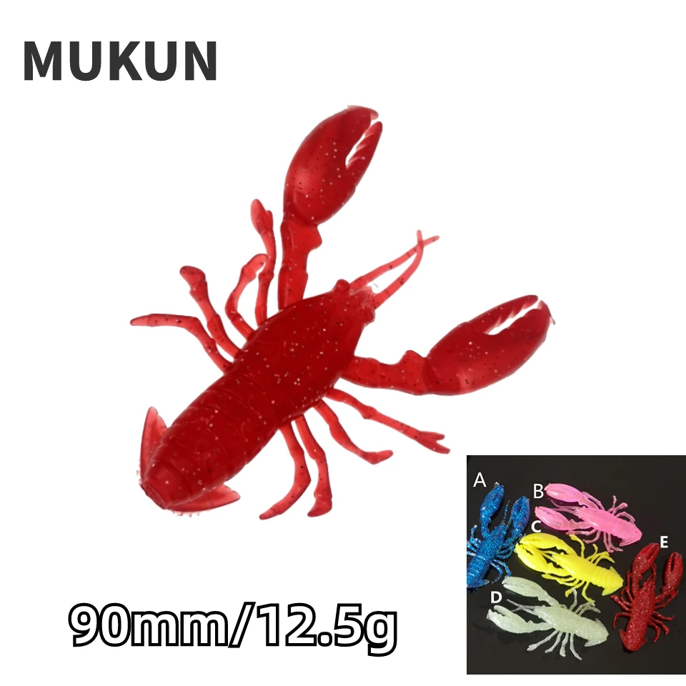 MUKUN-Cebo blando de silicona para pesca, aparejo de pesca Artificial de 12,5g/90mm, 1 piezas