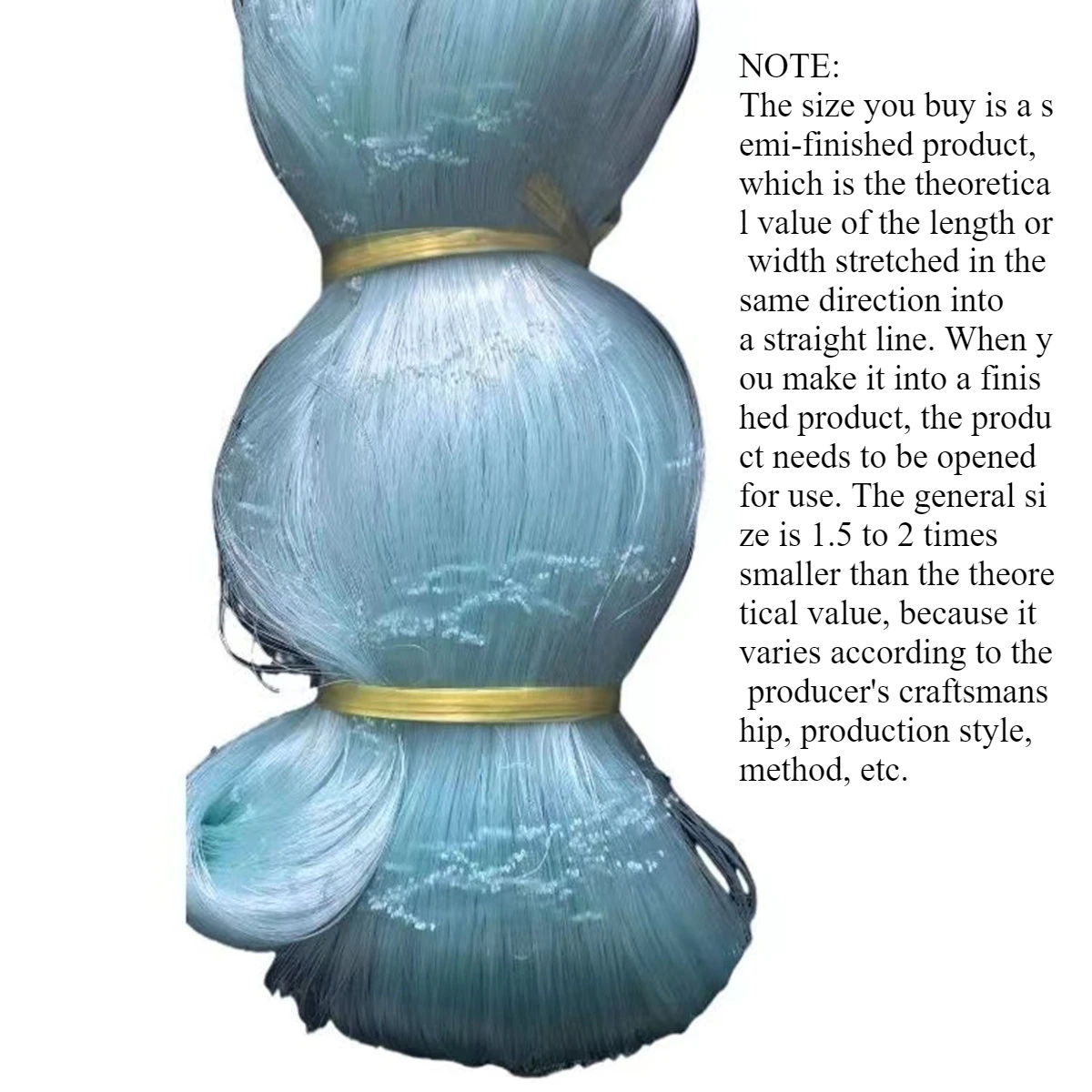 Red de Pesca semiacabada de 0,28mm, monofilamento azul, red de nailon, Rede Pesca, accesorios de red de pescado de tres o una sola capa - imagen 5