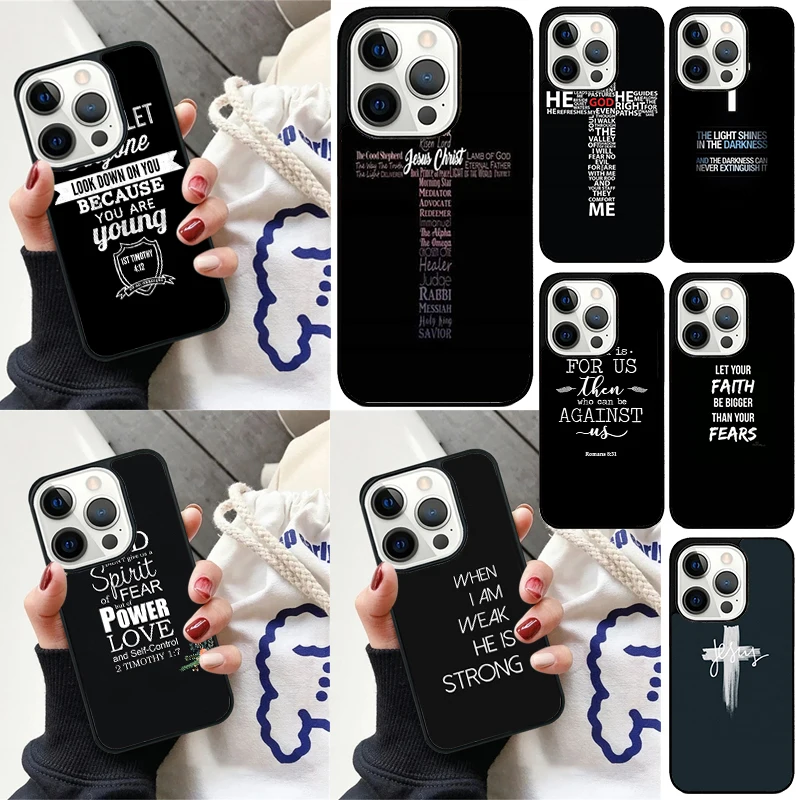 Funda iPhone resistente con frase cristiana Bendita y bonita - imagen 2