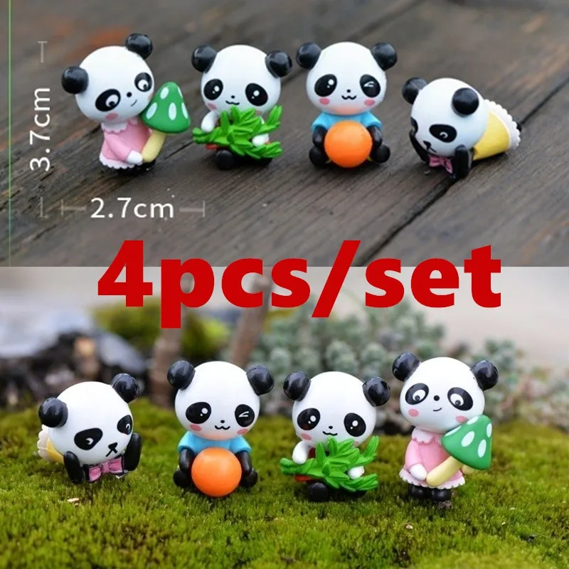 Figuras mini de Panda para casa de muñecas y terrario - imagen 5