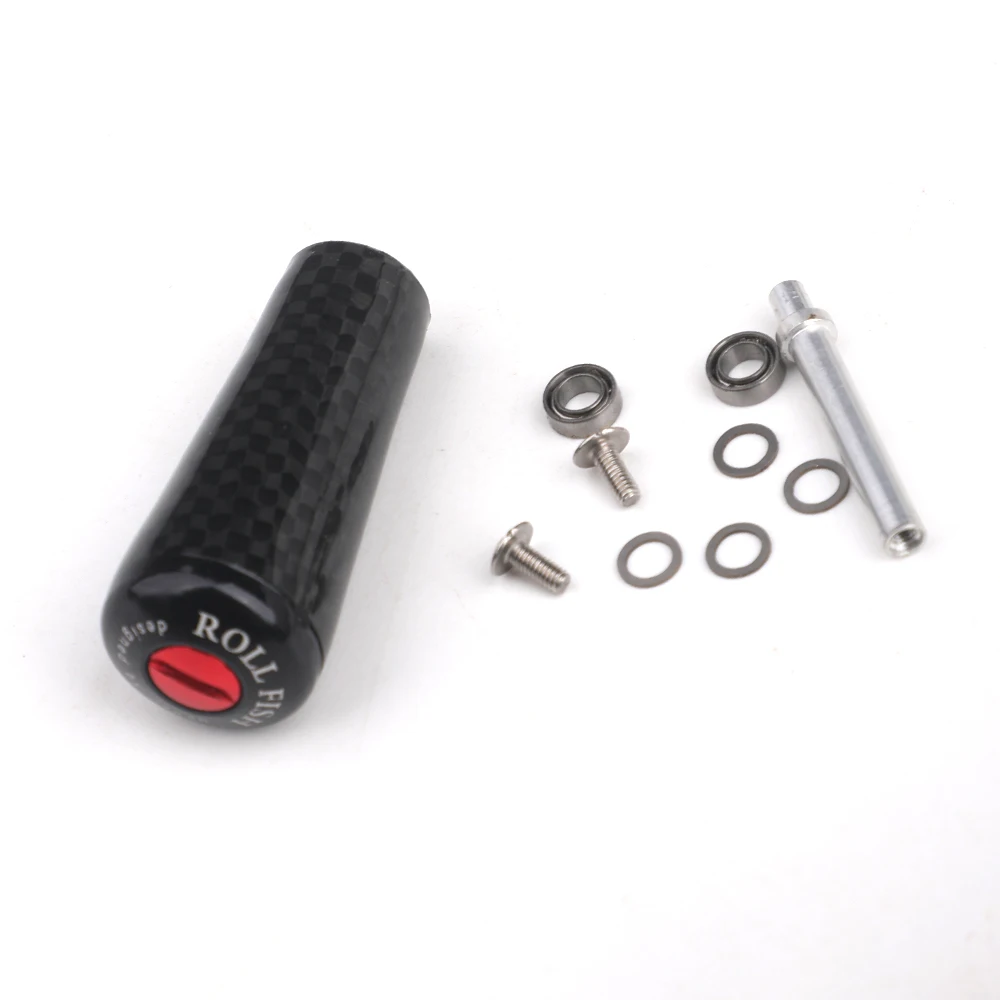 ROLLFISH-carrete de pesca totalmente de fibra de carbono, perilla de agarre de brazo basculante, peso ligero, 10,5g, accesorios de pesca - imagen 5