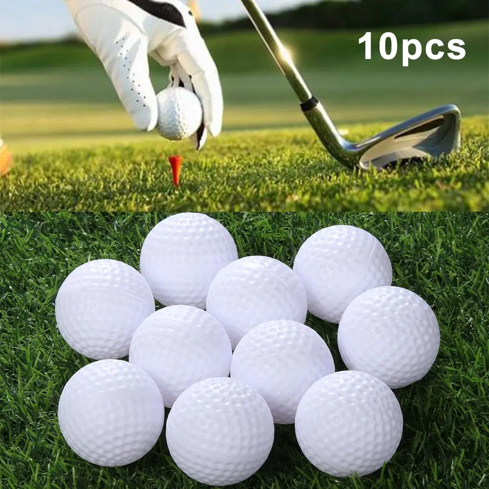 Pelotas de Golf para practicar, pelota de aire suave para interior, 10 piezas, color blanco - imagen 4