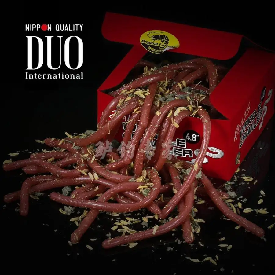Señuelo japonés DUO Noodle Bug Wriggle Crawler de alta proporción sin plomo, fondo loco, grupo de pesca, cebo suave
