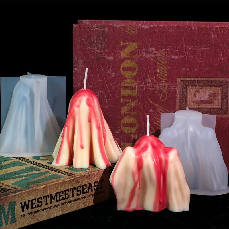 Molde de vela fantasma de capa de Halloween, moldes de vela 3D de aromaterapia DIY, molde de capa de VGhost, decoraciones hechas a mano para el hogar, nuevo - imagen 4