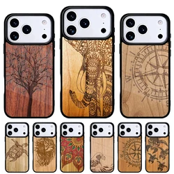Funda de bambú natural para iPhone 17/16/15/14 – protección premium