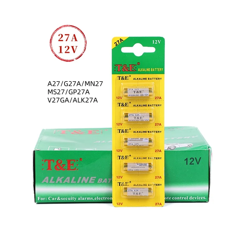 Pilas alcalinas A27 12V – Mando, timbre y llave de coche
