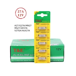 Pilas alcalinas A27 12V – Mando, timbre y llave de coche