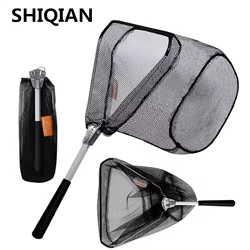 Red de pesca telescópica de aleación de aluminio duradera, red plegable extensible, liberación segura de pesca, accesorios de pesca al aire libre