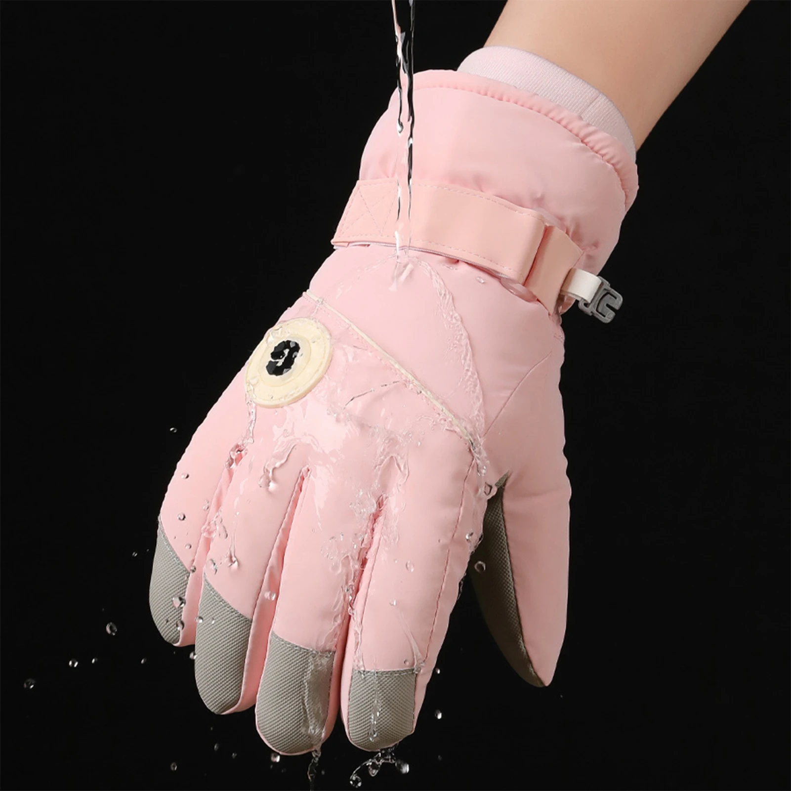 Guantes de pesca de invierno para hombres y mujeres, guantes impermeables para exteriores, para esquiar, pescar, ciclismo, Camping, Scooter, mitones cálidos - imagen 5