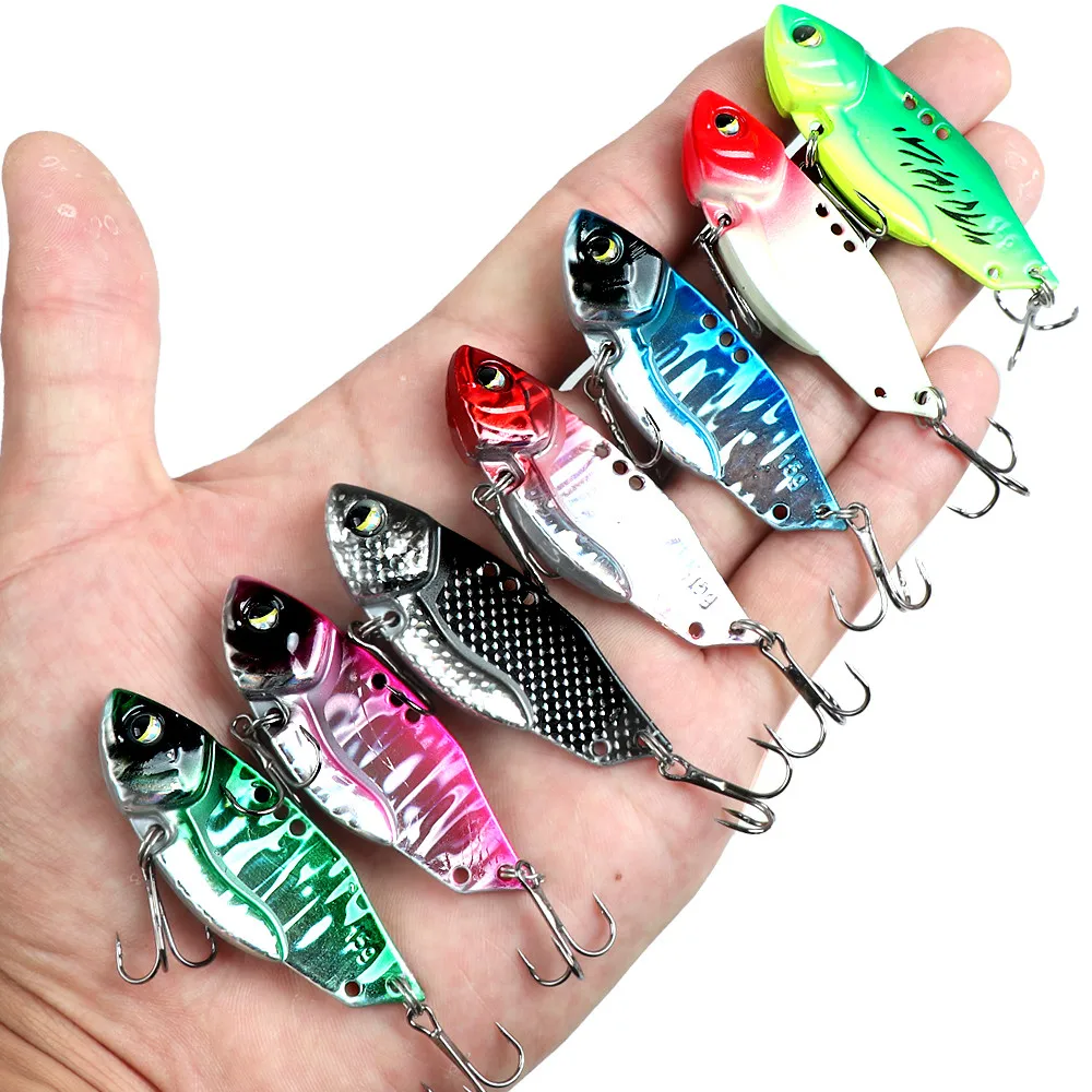 Señuelo VIB de pesca, 5g/7g/10g/15g, cuchara giratoria de Metal, hoja Crankbait Swimbait para lubina, cucharas de Jigging de fundición larga - imagen 3