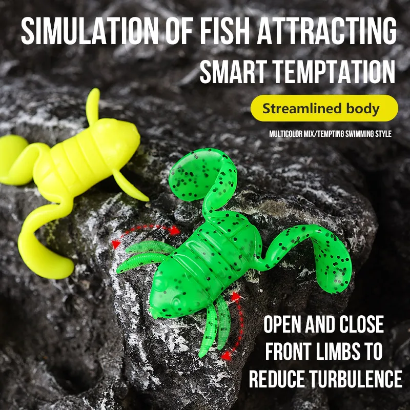 TAIYU 5 unids/set Kit de Señuelos de Pesca de Rana 5g patadas saltar agua rana Topwater señuelo suave agua salada aparejos de pesca de agua dulce - imagen 4