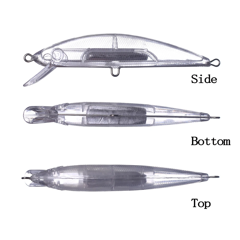 Chan'sHuang-Cebo en blanco sin pintar, 10 piezas, 130mm, 38g, pececillo de hundimiento silencioso, Señuelos de Pesca artificiales DIY - imagen 3
