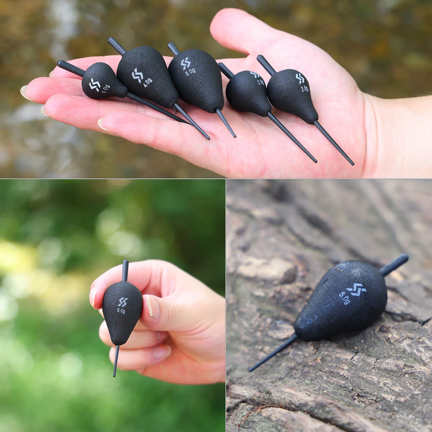 Sougayilang 1g 2g 3g 4g 5g 5 uds flotador de pesca EVA palo ligero espuma plástico mar pesca en roca flotadores llamativos - imagen 5