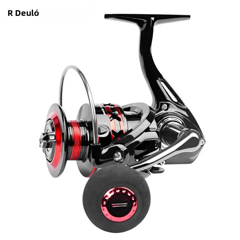 Carrete de pesca DEUKIO 2000-7000 arrastre máximo 12KG carretes giratorios carrete de Metal carretilhas de pesca carrete para accesorios de pesca Peche