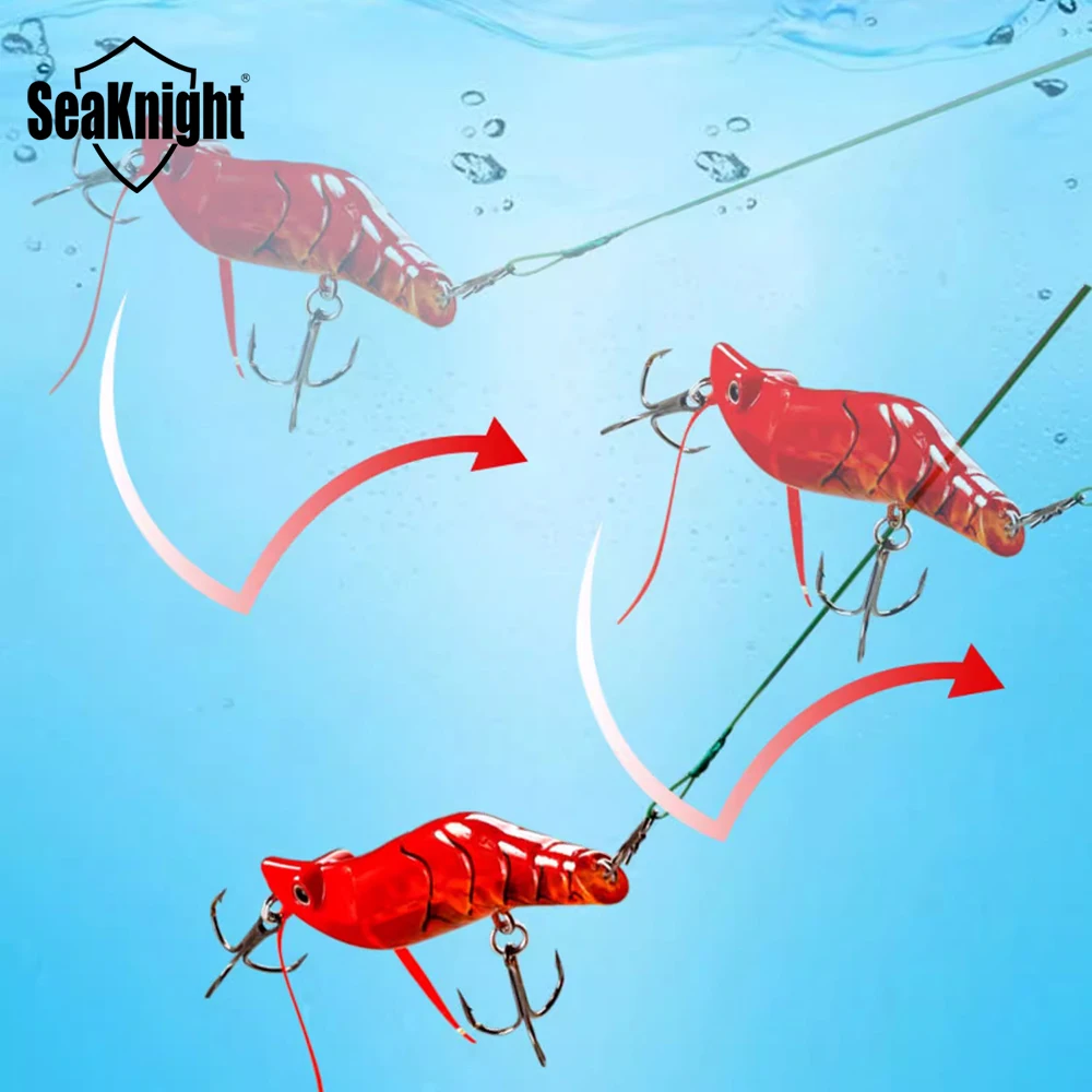 Seaknight, nuevo señuelo de pececillo, anzuelo de calamar, camarones de pesca duros calientes, 8CM/15G/12 colores, señuelos de sepia, Señuelos de Pesca de Mar, cebos que se hunden - imagen 4