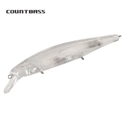 Countbass 10 Uds. Señuelos duros en blanco, 128mm/5 "20,5g/0,72oz cuerpos de pececillo que se hunden, cebos de pesca sin pintar, señuelo de cebo duro Wobblers