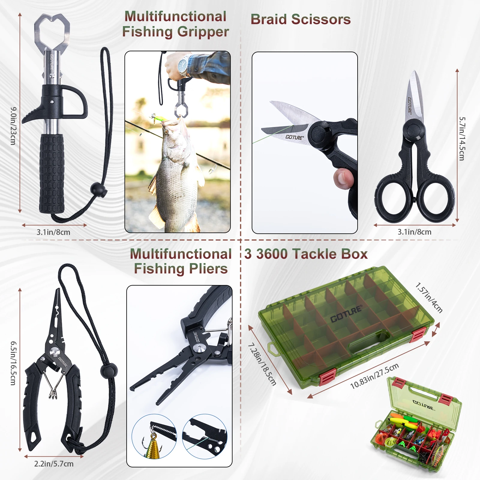 Combo de caña y carrete de pesca Goture, caña de pescar telescópica, kit de viaje portátil con bolsa de transporte para agua dulce y salada - imagen 5