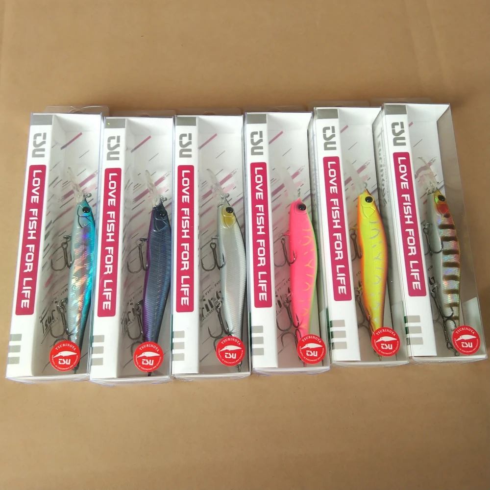 TSURINOYA 98mm 10g colgante Minnow Jerkbait AURORA 98SP Max 2,2 m cebo duro profesional Lucio lubina señuelo de pesca Artificial