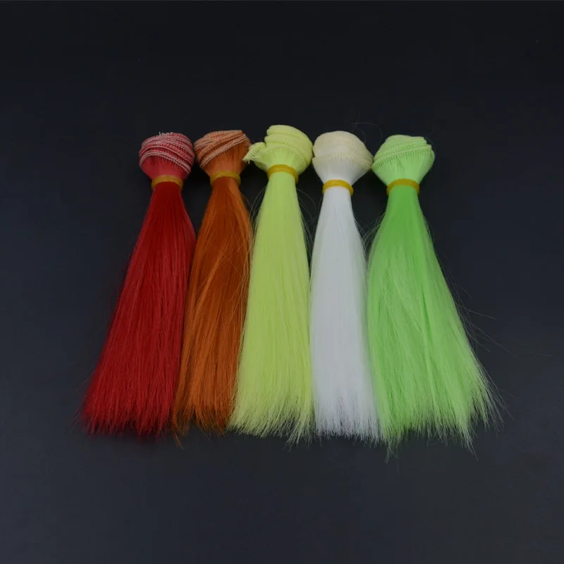 CONTEMPLATOR, 10 colores opcionales, serpentinas rectas de fibra fina, materiales para atar moscas de salmón, 1 unidad, 15cm, señuelos de plataforma Sabiki, fibra sintética - imagen 5