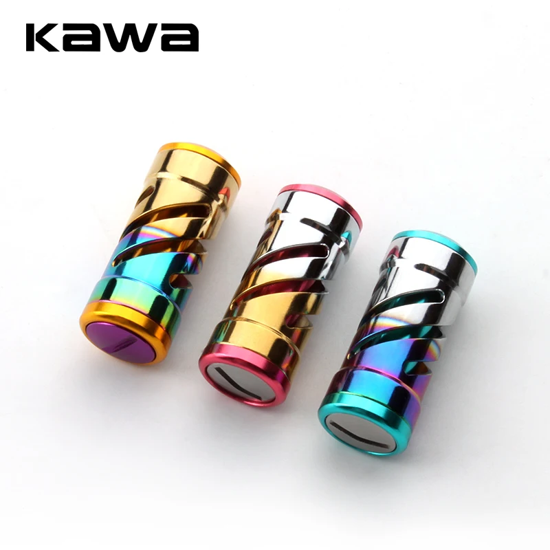 Kawa nuevo carrete de pesca mango perilla Color arcoíris aleación de titanio traje para carrete de pesca D y S accesorio mango perilla DIY - imagen 3